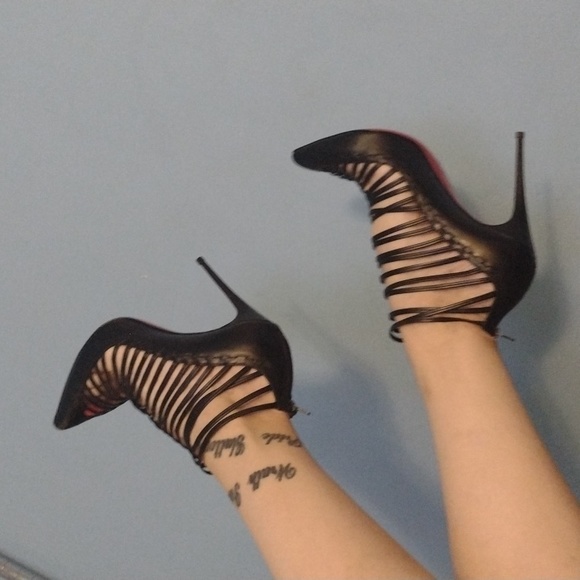 NEW Christian Louboutin Gortik Strappy Red Sole Bootie NEW - Picture 6 of 16